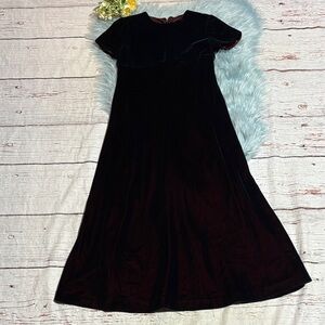 Vintage Neiman Marcus Helena Deep Burgundy Fabric Color Shift Velvet Dress sz 14